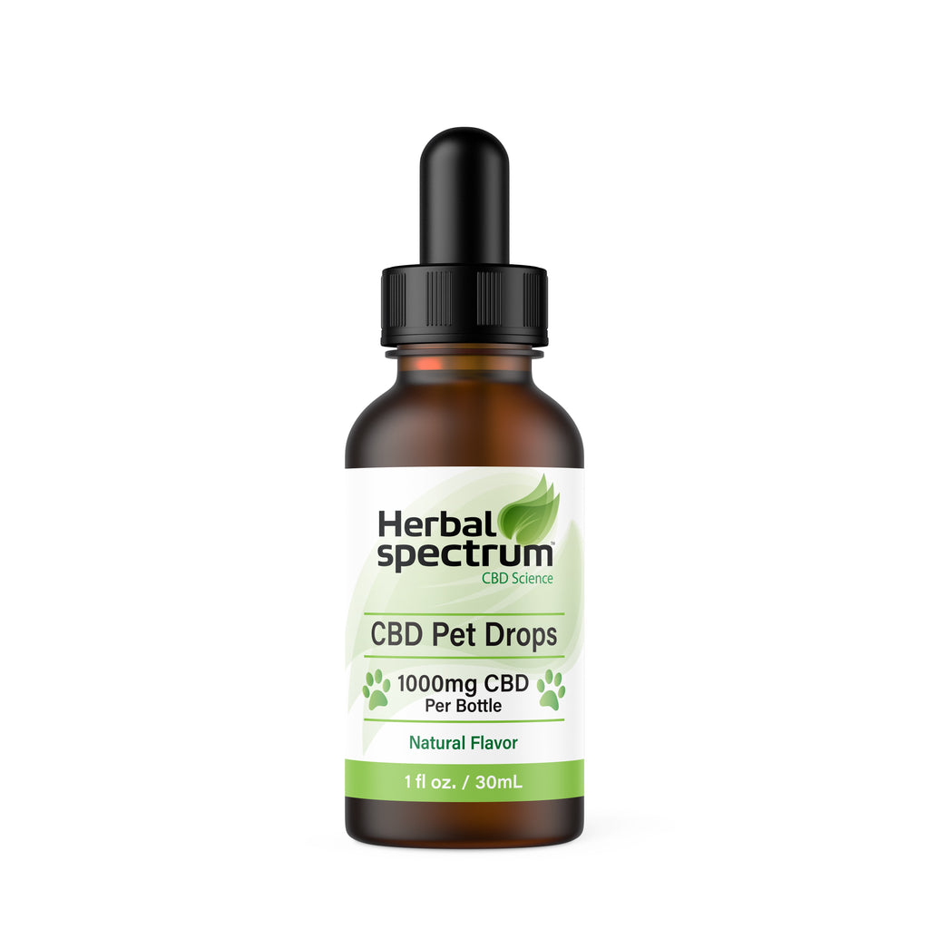 A Pet CBD Oil Tincture for Dogs and Cats BROAD SPECTRUM 1000MG - 30 ML